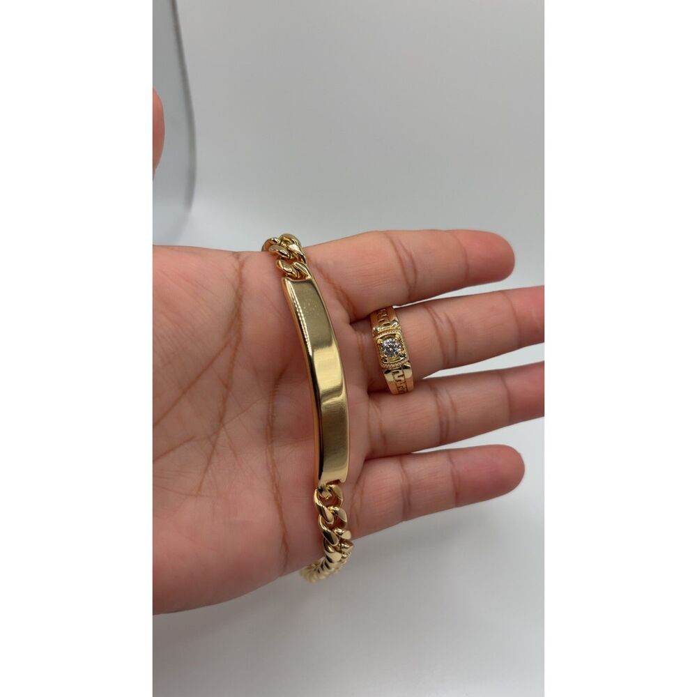 conjunto para hombre chapado en oro